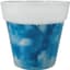 Mcarr 5.9"x5.9"x5.5" Ceramic Pot Glossy Glaze White Rim with Blue Water Color Look — thumbnail 1 of 2
