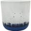 Mcarr 5.9"x5.9"x5.5" Ceramic Pot Glossy Glaze White with Blue Bottom Design — thumbnail 1 of 2