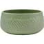 Mcarr 7"x7"x3" Ceramic Low Pot Glossy Glaze Green with Scalloped Grooves — thumbnail 1 of 2