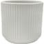 Mcarr 4.5"x4.5"x4" Ceramic Pot Glossy Glaze White with Vertical Grooves — thumbnail 1 of 2