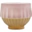 Mcarr 4.7"x4.7"x2.8" Ceramic Pot Glossy Glaze White with Gold Bottom — thumbnail 1 of 2