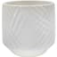 Mcarr 4.7"x4.7"x4" Ceramic Pot Cross Pattern Glossy Glaze White — thumbnail 1 of 2