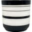 Mcarr 5.9"x5.9"x5.9" Ceramic Pot Glossy Glaze White with Black Thin and Thick Stripes — thumbnail 1 of 2