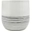 Mcarr 6"x6"x6" Ceramic Pot Glossy Glaze White with Thin Blue Lines — thumbnail 1 of 2