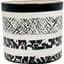 Mcarr 5"x5"x4.5" Ceramic Pot Glossy Glaze White & Black Pattern — thumbnail 1 of 2