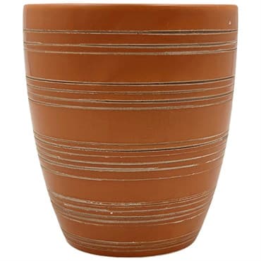 MCarr 5"x5"x5.5" Ceramic Pot Matte Orange — photo 1 of 2