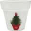 Mcarr 5.9"X5.9."x5.5" Ceramic Pot Glossy Glaze White with Christmas Tree — thumbnail 1 of 2