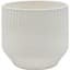 Mcarr 5"x5"x4.5" Ceramic Pot Glossy Glaze White with Vertical & Horizontal Grooves — thumbnail 1 of 2