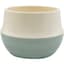 Mcarr 4.7"x4.7"x3.3" Ceramic Pot Glossy Glaze White and Green — thumbnail 1 of 2