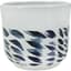 Mcarr 5.3"x.5.3"x4.8" Ceramic Pot Glossy Glaze White with Blue Accents — thumbnail 1 of 2