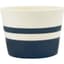 Mcarr 6.3"x6.3"x4.7" Ceramic Pot Glossy Glaze White with Blue Stripes — thumbnail 1 of 2