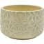 Mcarr 5"x5"x3" Ceramic Pot Glossy Glaze Cream Floral Grove Pattern — thumbnail 1 of 2