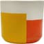 Mcarr 5.3"X5.3"x4.9" Ceramic Pot Glossy Glaze White/Light Orange/Dark Orange — thumbnail 1 of 2