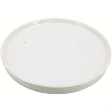 Mcarr 6.5"x6.5"x.79" Ceramic Saucer Glossy Glaze White — photo 1 of 2