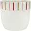 Mcarr 5.3"x5.3"x4.7" Ceramic Pot Glossy Glaze White with Green/Red/Pink Accents — thumbnail 1 of 2