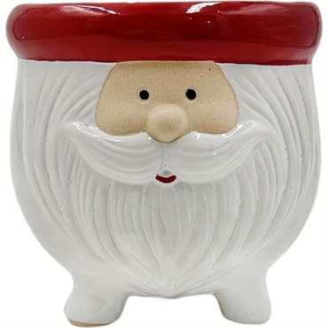 Mcarr 5.9"x5.7"x5.6" Ceramic Pot Glossy Glaze Santa with Face — photo 1 of 2