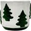 Mcarr 5.6"x5.6"x5" Ceramic Pot Glossy Glaze White with Green Trees — thumbnail 1 of 2