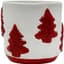 Mcarr 4.5"x4.5"x4" Ceramic Pot Glossy Glaze White with Red Trees — thumbnail 1 of 2