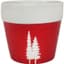 Mcarr 5.5"x5.5"x4.8" Ceramic Pot Glossy Glaze Red with White Tree Design — thumbnail 1 of 2