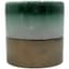MCarr 5"x5"x5" Stoneware Pot with Reactive Finish Green & Gold — thumbnail 1 of 2