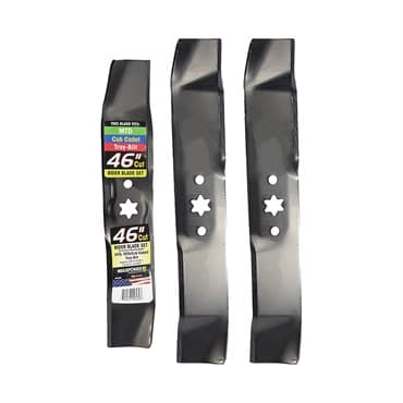 Maxpower 3 Blade Mulching Set for Many 46" Cut MTD, Cub Cadet, Troy-Bilt Mowers Replaces OEM #'s 742-4125, 742-04124, 112-0304 — photo 1 of 2