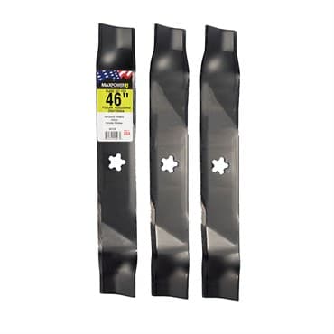 Maxpower 3 Blade Set for Many 46" Craftsman, Husqvarna, Poulan Mowers Replaces OEM #'s 52443, 163819, 532145708, 532152443 — photo 1 of 2