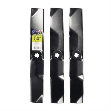 Maxpower 3 Blade Set for Many 54" John Deere Rider Mowers Replaces OEM #'s GX21380, GY20679 and GY20684 — photo 1 of 2