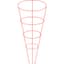 Midwest Wire Works 42" Heavy Duty Tomato Cage Red 4 Ring 3 Leg — thumbnail 1 of 2