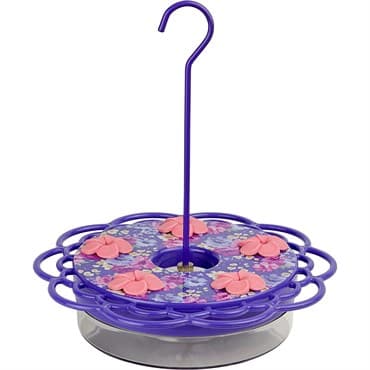 Natures Way 13oz Plastic Decorative Dish Hummingbird Feeder Petunia Passion — photo 1 of 2