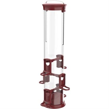Natures Way 2.1qt Large Plastic Tube Seed Feeder Red — photo 1 of 2