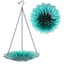 Natures Way 11in EcoCycle Hanging Birdbath Turquoise Dahlia — thumbnail 1 of 2