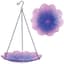 Natures Way 11in EcoCycle Hanging Birdbath Violet Begonia — thumbnail 1 of 2