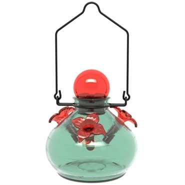 Wild Bird Lovers Recycled Glass Hummingbird Feeder with Wire Hanger — photo 1 of 2
