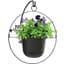 Panacea 17" Modern Farmhouse Round Ring with 9" Hanging Planter Matte Black — thumbnail 1 of 2