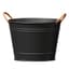 Panacea 8" Washtub Matte Black with Copper Handles — thumbnail 1 of 2