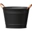 Panacea 10" Washtub Matte Black with Copper Handles — thumbnail 1 of 2