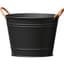 Panacea 14" Washtub Matte Black with Copper Handles — thumbnail 1 of 2