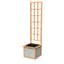 Panacea 76"x16" Galvanized & Cedar Square Planter Box with Trellis — thumbnail 1 of 2