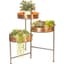 Panacea Contemporary Hammered Trays 3-tier Folding Plant Stand Copper Finish — thumbnail 1 of 2