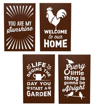 Panacea 11x17" Engraved Rust Garden Wall Decor — photo 1 of 2