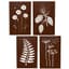 Panacea 11x17" Engraved Rust Botanic Wall Decor — thumbnail 1 of 2