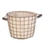 Panacea 14" Lg Rust Woven Bushel Basket Burlap Liner — thumbnail 1 of 2