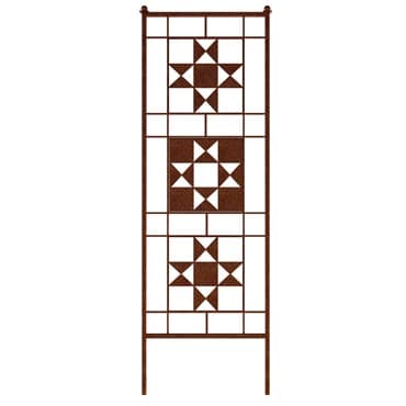 Panacea 72" Rustic Trellis Quilt Motif Rust — photo 1 of 2