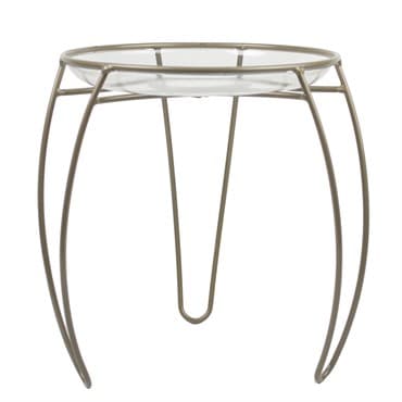 Plastec 12" Metal Main Street Plant Stand w/Scroll Taupe — photo 1 of 2