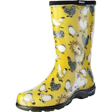 Sloggers Womens Boot w/ Trim Chicken Print Yellow Size 11 — photo 1 of 2
