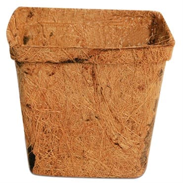 PlantBest 4.25" Sq Biodegradable Coconut Coir Pot 600/Bulk Case — photo 1 of 2