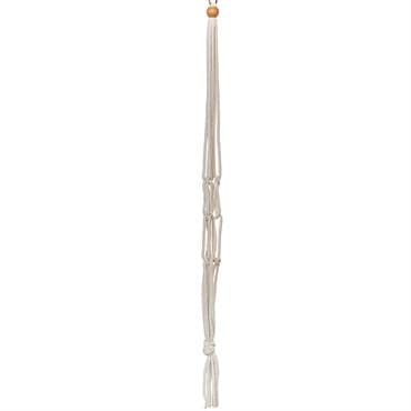 Primitive 30" Antique White Macrame Plant Hanger — photo 1 of 2