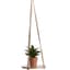 Primitive 8" Hanging Wooden Round Jute — thumbnail 1 of 2