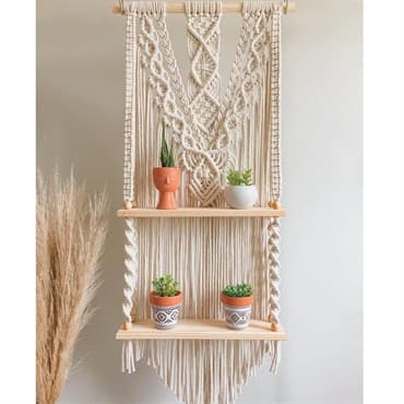 Primitive 2-Tier Hanging Tables — photo 1 of 2