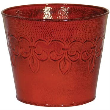 Robert Allen 6" Fleur De Lis Planter Cayenne — photo 1 of 2